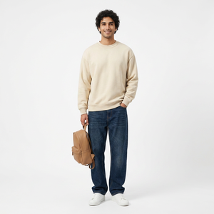 Sweat-shirt à col rond imprimé avec des lettres personnalisées Sweat-shirt à capuche pour homme Sweat-shirt à col rond en coton - Product Image 1