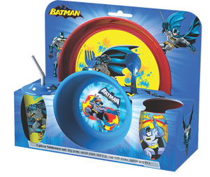 Service de table pour enfants Warner Bros sous licence, 8 pièces, Tom et Jerry, Looney Tunes, Batman, Superman, Justice League - Product Image 1