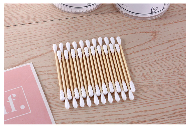 lameila oem竹炭化妆品耳芽一次性200pcs白色可生物降解清洁木棉拭子a