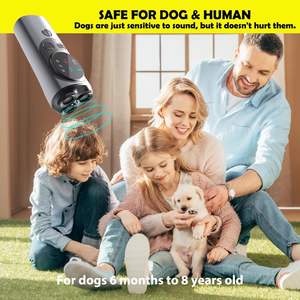 Benutzer definiertes LED-Licht 3-Kopf-Ultraschall-Hundetrainer Repeller Anti-<span class=keywords><strong>Barking</strong></span>-Trainings kontroll gerät mit benutzer definierten Farben - Product Image 6