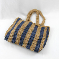 Sac à main de luxe fait main avec logo personnalisé pour femme Sac de plage d'été Sacs en papier paille crochet avec motif brodé