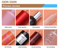 Flacons de parfum rechargeables transparents givrés de 60 ml avec bouchon métallique, logo personnalisé, impression sur écran personnalisable, boîte personnalisée
