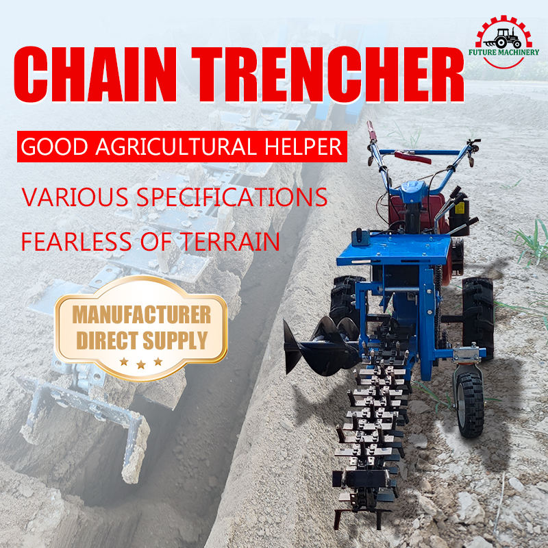 Channel Digging Machine 2026 New Farm Trencher Small Trencher Machine Digger Chain Pipeline ...