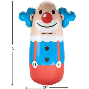 Divertido y Resistente Saco de Boxeo Inflable de 3 Pies con Diseño de Payaso, Saco de Boxeo Vertical para Niños, Juguete de Fiesta de Circo, Juego de Interior y Exterior - Product Image 2