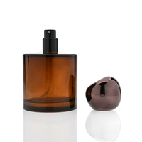 Beliebteste Glänzende Farbige Glas-Parfümflasche 30ml 50ml 100ml Parfümflasche mit Crimp-Hals und Runder Box