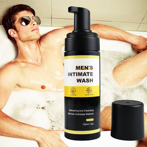 Lavado de higiene diaria natural de etiqueta privada para el cuidado del área genital masculina, Ph Balance 150ml 50z Lavado íntimo para hombres - Product Image 1