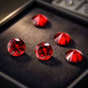 พลอยโกเมนสีแดงแบบเหลี่ยมเพชรพลอยเทียมธรรมชาติขนาด1.25มม. - Product Image 3