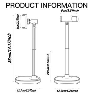 New Premium <b>Desk</b> Phone Stand 360 <b>Rotatable</b> Mobile Phone Holder Adjustable Desktop Stand for Video Calls Live Stream Office - Product Image 2