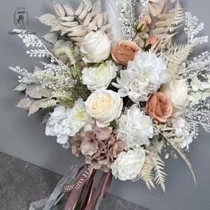 Crisantemo Rosa Champagne dall'Aspetto Naturale Fiori Realistici al Tatto per <span class=keywords><strong>Bouquet</strong></span> da Sposa Decorazione Personalizzata - Product Image 1