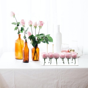 Set di 4 Vasi Rettangolari in Acrilico Trasparente da 30 cm per <span class=keywords><strong>Centrotavola</strong></span> Floreale, Decorazione Moderna per Tavolo da Pranzo e Casa - Product Image 6