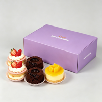 Boîte d'emballage en papier alimentaire pour pâtisserie, gâteaux, mochi, beignets, avec logo personnalisé, pliable, pour expédition en gros