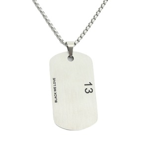 yunnique Stainless Steel <b>Dog</b> <b>Tag</b> Pendant 13 Number Men's Necklace Gift Geometric Design Punk Style - Product Image 5
