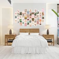 Lot de 50 Photos Murales Style Bohème pour Collage, Décoration Esthétique de Chambre d'Adolescente ou de Dortoir