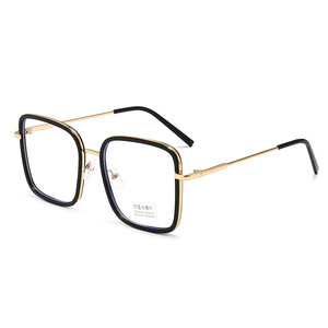 Nouvelles lunettes anti-lumière bleue unisexes, style <span class=keywords><strong>littéraire</strong></span> rétro, monture plate avec verres de lecture pour myopie - Product Image 5