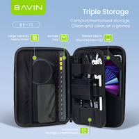 Étui de protection pour tablette BAVIN BE11, en peluche, portable, avec fermeture éclair, accessoires de rangement, pochette pour iPad