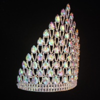 Grande couronne Big AB Crystal Beauty Pageant Crown Royal Queen Crown