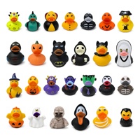 Canard en caoutchouc couineur d'Halloween, canard jaune sorcière crâne, jouet de bain, décoration de fête, cadeau de vacances