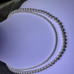 สร้อยคอมุกน้ำจืดธรรมชาติ 3-6 มม. ทรงเกือบกลม แทบไร้ตำหนิ ตัวล็อคเงินแท้แปดตัว แบบสองแถว - Product Image 3