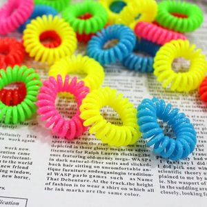 Candy Colored Telephone <b>Cord</b> Hair Tie 20 Cm Silicone <b>Elastic</b> Hair Band Casual Hair Accessory - Product Image 4