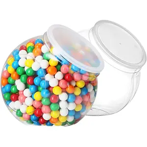 Empty Gumball Style Containers With Lids - Wide mouth Opening For Easy Refill
