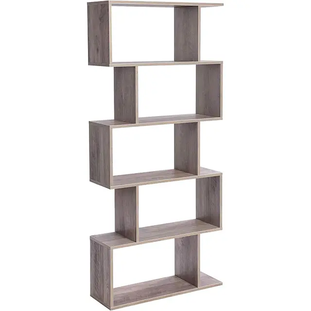 Popular personal bookcase unit Wooden cube display bookcase 5-layer bookcase custom modern wood