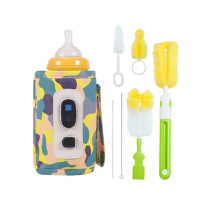 Juego de cepillos limpiadores de biberones con rotación de 360 grados, juego de regalo para calentar biberones para bebés - Product Image 2