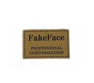 Low MOQ Wholesale Sew on Garment Sewing Patch Custom PU Leather Embossed Logo Badges PU <strong>Jeans</strong> Patch Leather <strong>Labels</strong> - Product Image 5