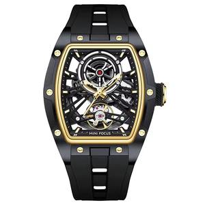 Montre mécanique automatique squelette tourbillon Drioshipping pour homme, bracelet en silicone lumineux, montres de sport étanches - Product Image 1