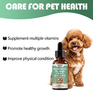 Gouttes multivitaminées 15-en-1 pour chiens, marque privée, soins de santé pour animaux de compagnie, complément alimentaire multivitaminé - Product Image 3