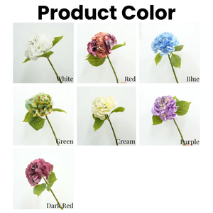 Nuovo Design di <span class=keywords><strong>Ortensie</strong></span> Artificiali Realistiche, Grandi Fiori di Ortensia in Lattice Bianco e Verde per Matrimoni - Product Image 3