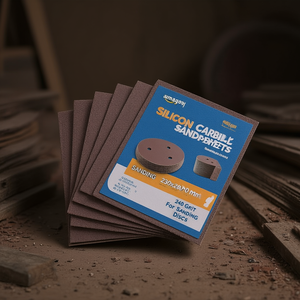 Hojas de papel de lija de carburo de silicio 230x280 mm, grano 240, para discos de lijado - Product Image 3