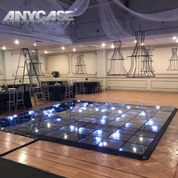 50x50cm Étanche Portable Banquet Hall Plancher Sans Fil 3d Infinity Miroir Led Piste De Danse Magnétique Led Piste De Danse pour L'événement