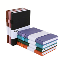 Carnet de notes professionnel en stock, couverture rigide en PU multicolore avec reliure cousue, épaissi, haute qualité, pour études et enregistrements