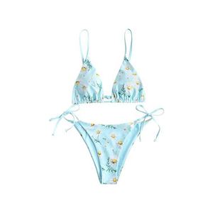 Maillot de bain sexy deux pièces pour femme, coupe push-up, à séchage rapide, avec bretelles croisées, idéal pour la plage en été - Product Image 4
