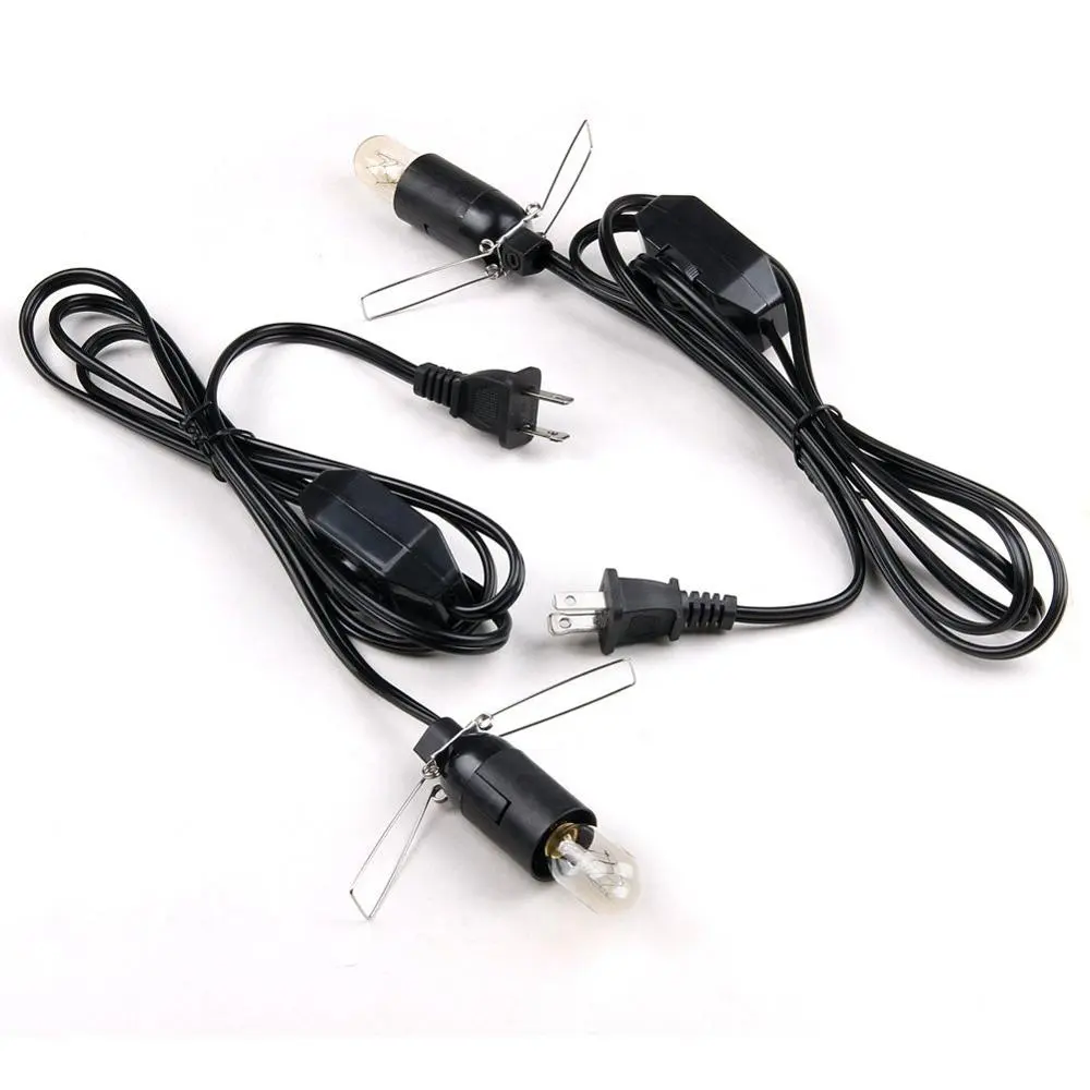 Kabel Daya Lampu Garam USA dengan Saklar Dimmer dan Pemegang E12