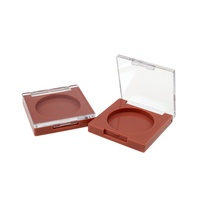 Klarer Deckel Quadratisches Make-up Single Block Lidschatten Highlighter Blusher Compact Powder Case