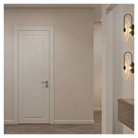 Porte intérieure de luxe pour villas, en bois massif, insonorisée, ignifugée, apprêtée blanche, pré-montée avec cadre