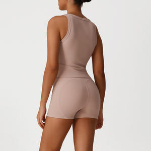 Para <span class=keywords><strong>Amazon</strong></span> Women's New Naked Quick-Drying Tight Top Yoga Shorts Slim Fitness <span class=keywords><strong>Running</strong></span> Pants Elástico Cintura Cierre Frontal Logo - Product Image 4