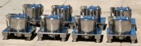 Nouvelle centrifugeuse industrielle WANDA à décharge par le haut, type PS, à paniers, capacité 20, puissance 2,6 kW, pour usage en usine de transformation des solides