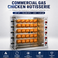 Four à rôtir au gaz commercial en acier inoxydable pour poulet, 7 broches, machine à griller, 100 000 BTU, garantie 1 an