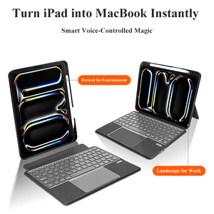 เคสคีย์บอร์ดไร้สายแบบถอดได้ <span class=keywords><strong>Smart</strong></span> Scissor สำหรับ iPad M4 & A16 2016-รุ่นใหม่ ได้รับการรับรองมาตรฐาน ROHS พร้อมไฟแบ็คไลท์ขนาดเต็ม - Product Image 2