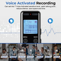 Enregistreur vocal numérique multifonctionnel supportant la lecture de musique MP3 WAV/APE Audio Multiple Languas Dictaphone