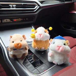 พวงกุญแจรูปหมูยัดนุ่นรูปตัวการ์ตูนผึ้งทำจากผ้ากำมะหยี่มีฮู้ดจี้แบบอินเตอร์แอคทีฟของขวัญวันเกิด - Product Image 4