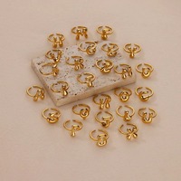 Mode haute qualité en acier inoxydable 18k or Zircon A-Z lettre ouverte bague femmes Cz Alphabet Knuckle anneau pour bijoux cadeau