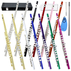 <span class=keywords><strong>Flauta</strong></span> <span class=keywords><strong>de</strong></span> 16 orificios en clave <span class=keywords><strong>de</strong></span> Do, niquelada, <span class=keywords><strong>de</strong></span> celda cerrada, para estudiantes principiantes. - Product Image 4