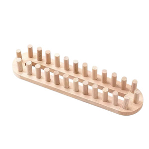 Telar de madera maciza para tejer mantas, herramienta artesanal hecha a mano para proyectos de tejido - Product Image 5