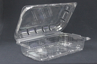 Emballage de fruits en plastique transparent de qualité alimentaire personnalisé en gros, modèle YiTo-9873, conteneur pliable pour fruits, barquette pour myrtilles