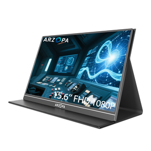 Moniteur Portable Arzopa 15.6 pouces 60HZ IPS HDR 1920X1080 <span class=keywords><strong>Full</strong></span> <span class=keywords><strong>HD</strong></span> USB type-c moniteur de jeu écran de soins des yeux pour ordinateur portable Mobile - Product Image 1