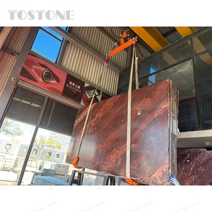 Dalle de quartzite polie Tostone, grand format, motif rouge naturel, finition brillante, pour une installation élégante de carrelage mural et de sol - Product Image 3
