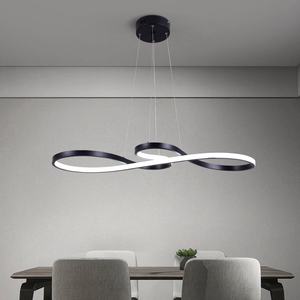 Appartement Villa Keuken Ronde Cirkel Gedraaide Led Hanglamp voor Eetkamer Hotel - Product Image 5
